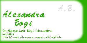 alexandra bogi business card